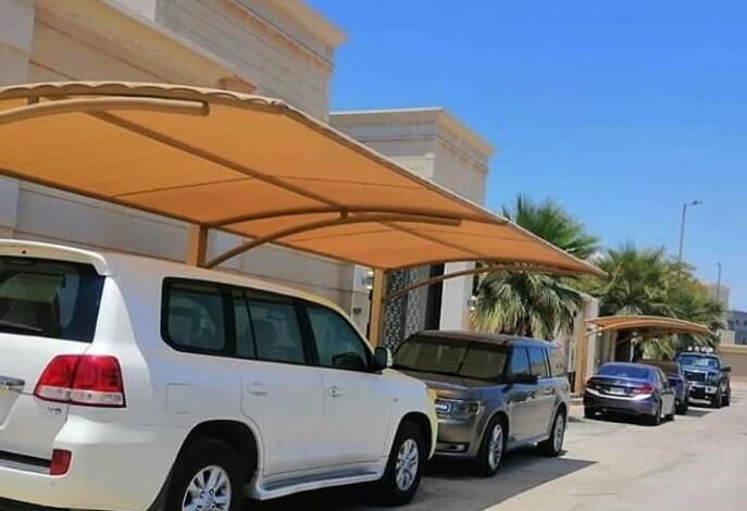 مظلات سيارات في مكة